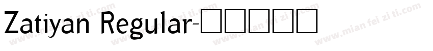 Zatiyan Regular字体转换